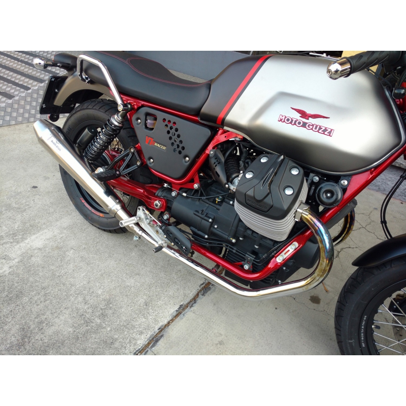 Motor Guzzi V7 Racer Polished Exhaust Mufflers - Torque Power Motorcycles
